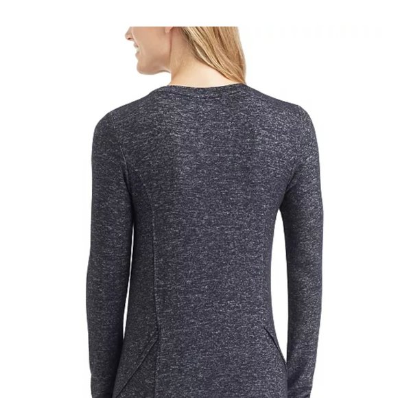 Cuddl Duds Long Sleeve soft knit Top Marled Nocturne Navy XSmall thumbho… - Picture 4 of 6